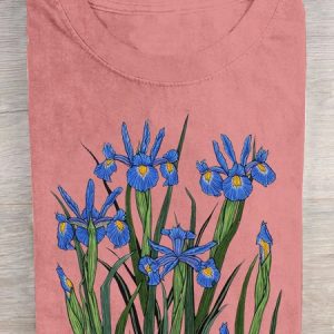 Cotton Loose Casual Floral T-Shirt, T-shirts, Lilicloth.com