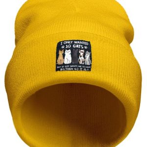 Cat Lover Funny Graphic Beanie Hat, Hats, Lilicloth.com