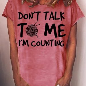 Womens Funny Crocheters Knitting Casual T-Shirt, T-shirts, Lilicloth.com