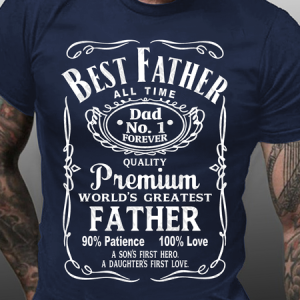 World's Best Father All Time NO.1 Gift Shirts&Tops, T-shirts, Lilicloth.com
