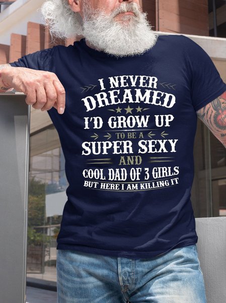 Father’s Day Gift Father Of 3 Girls Funny T-shirt, T-shirts, Lilicloth.com