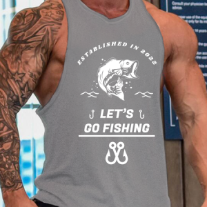 Let's Go Fishing Sleeveless Knit Tank, Tank Tops, Lilicloth.com
