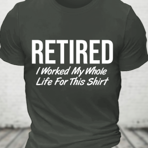 Retired Cotton T-Shirt, T-shirts, Lilicloth.com