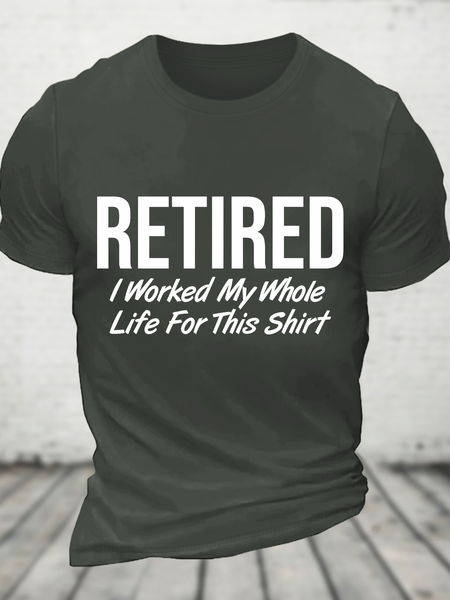 Retired Cotton T-Shirt, T-shirts, Lilicloth.com