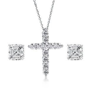 jewelry sets - Cross Pendant Necklace And Earrings Fashion Jewelry Set, Italo jewelry - Online Catalog