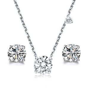 Jewelry sets - Classic Round Cut Pendant Necklace & Stud Earrings Set, Apparel & Accessories, Italo jewelry - Online Catalog