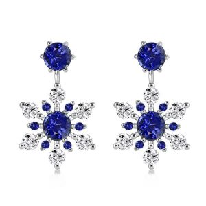 Earrings - Classic Silver Blue Drop Earrings, Apparel & Accessories, Italo jewelry - Online Catalog