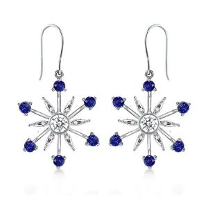 Earrings - Classic Blue Snowflake Drop Earrings, Apparel & Accessories, Italo jewelry - Online Catalog