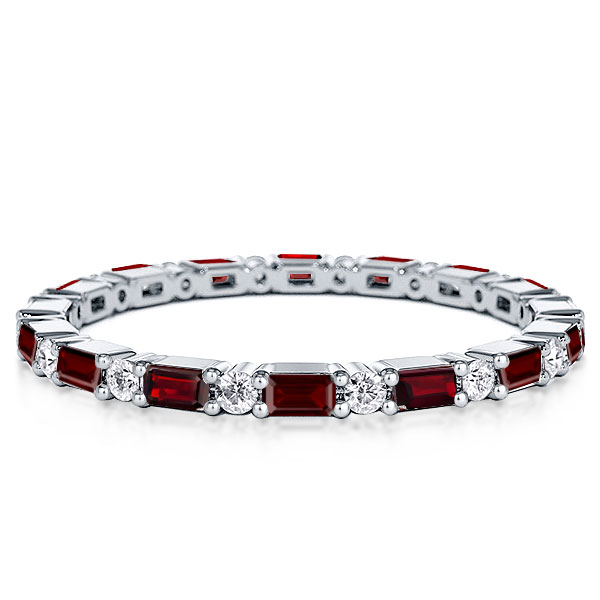 eternity band - Italo Eternity Wedding Band For Women Garnet Ring Affordable, Italo jewelry - Online Catalog