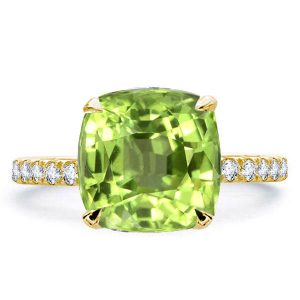 classic engagement rings - Italo Peridot Ring Cushion Cut Engagement Ring Affordable, Italo jewelry - Online Catalog