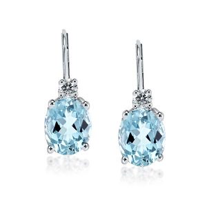 Earrings - Aquamarine Earrings Sterling Silver Earrings For Women, Apparel & Accessories, Italo jewelry - Online Catalog