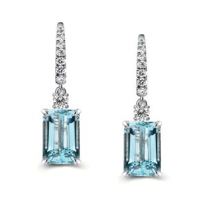 Earrings - Sterling Silver Earrings Aquamarine Earrings Drop Earrings For Women, Apparel & Accessories, Italo jewelry - Online Catalog