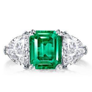Three stone rings - Three Stone Emerald Engagement Ring, Three stone rings, Italo jewelry - Online Catalog