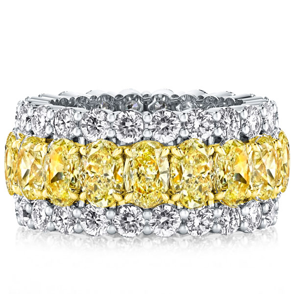 eternity band - Italo Eternity Wedding Band Yellow Sapphire Anniversary Band, Italo jewelry - Online Catalog