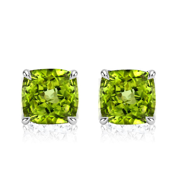 Earrings - Peridot Cushion Cut Stud Earrings For Women, Apparel & Accessories, Italo jewelry - Online Catalog