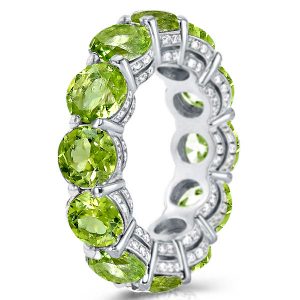 Eternity band - Italo Peridot Round Cut Eternity Wedding Band For Women, Apparel & Accessories, Italo jewelry - Online Catalog