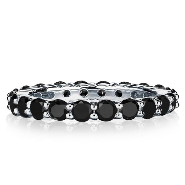 eternity band - Italo Classic Black Round Cut Eternity Wedding Band Wedding Ring, Italo jewelry - Online Catalog