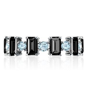 Eternity band - Black Baguette Eternity Wedding Band For Women Aquamarine Ring, Apparel & Accessories, Italo jewelry - Online Catalog