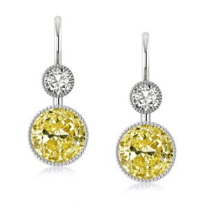 Earrings - Italo Classic Yellow Topaz Drop Earrings In Sterling Silver, Apparel & Accessories, Italo jewelry - Online Catalog