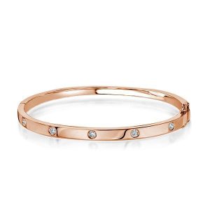 Bracelets - Italo Rose Gold Bangle Sterling SIlver Bracelet For Women, Apparel & Accessories, Italo jewelry - Online Catalog