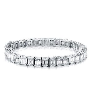 Bracelets - Classic Emerald Cut Tennis Bracelet, Apparel & Accessories, Italo jewelry - Online Catalog