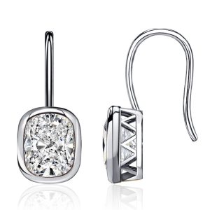 Earrings - Cushion Cut Drop Earrings, Apparel & Accessories, Italo jewelry - Online Catalog
