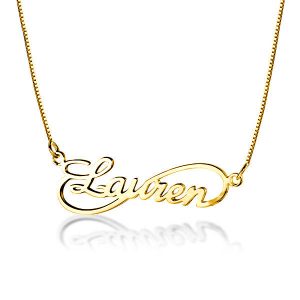 personalized necklaces - Personalized Love Nameplate Infinity Necklace For Women, Italo jewelry - Online Catalog