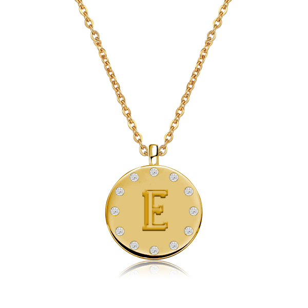 personalized Necklaces - Initial Personalized Coin Pendant Necklace For Women, Apparel & Accessories, Italo jewelry - Online Catalog