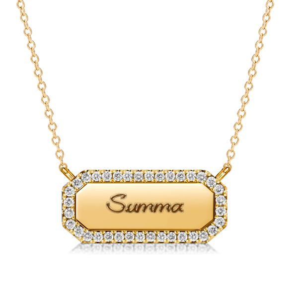 necklaces - Italo Engraved Bar Initial Personalized Necklace For Women, Italo jewelry - Online Catalog