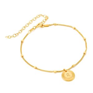 personalized Bracelets - Engraved Initial Personalized Coin Bracelet For Women, Apparel & Accessories, Italo jewelry - Online Catalog