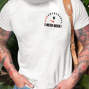I Need Beer Letter Basics Short Sleeve T-Shirt, T-shirts, Lilicloth.com