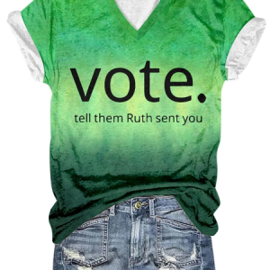 Funny Vote Casual Loose T-Shirt, T-shirts, Lilicloth.com