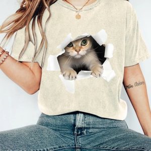 3D Cat Vintage Distressed Shirt, T-shirts, Lilicloth.com