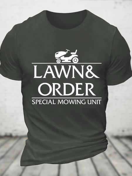 Lawn And Order Cotton T-Shirt, T-shirts, Lilicloth.com