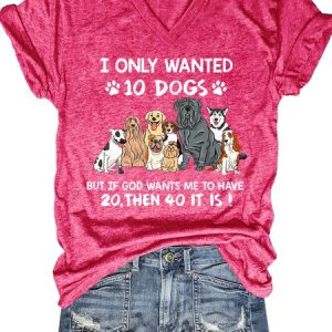 Dog Lover Casual Short Sleeve T-Shirt, T-shirts, Lilicloth.com