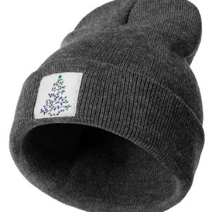 Colorful Christmas Tree Christmas Graphic Beanie Hat, Hats, Lilicloth.com