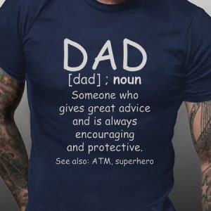 Dad Print Casual Short Sleeve T-shirt, T-shirts, Lilicloth.com