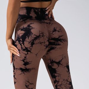 Tie Dye Print High Waist Yoga Pants, Active Pants, ChicMe catalog