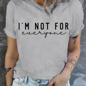 Funny Word Casual Crew Neck Cotton T-Shirt, T-shirts, Lilicloth.com