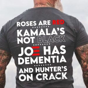 Mens Roses Are Red Kamala's Not Black Crew Neck Cotton T-Shirt, T-shirts, Lilicloth.com