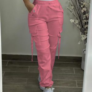 Pocket Design Drawstring Cuffed Pants, Pants, ChicMe catalog