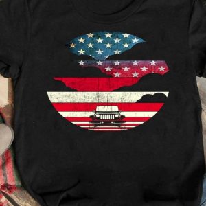 Jeep Retro Us Flag Tshirt, T-shirts, Lilicloth.com