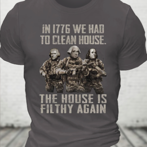 Cotton Clean House Text Letters Loose Casual T-Shirt, T-shirts, Lilicloth.com