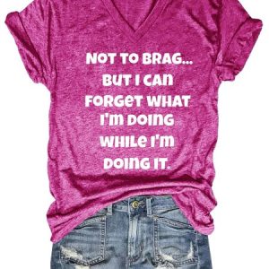 Old Geezer Funny Sayings Print V-Neck T-shirt, T-shirts, Lilicloth.com