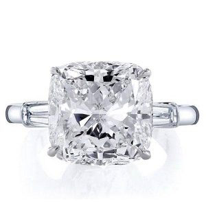classic engagement rings - Classic Three Stone Cushion Cut Engagement Ring, Italo jewelry - Online Catalog
