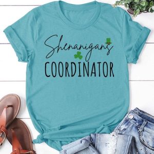 Shenanigans Coordinator Print Casual Short sleeve tops, T-shirts, Lilicloth.com