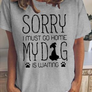 Dog Lover Casual Short sleeve Top, T-shirts, Lilicloth.com