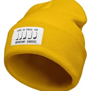 Life Is Full Of Important Choices Graphic Beanie Hat, Hats, Lilicloth.com