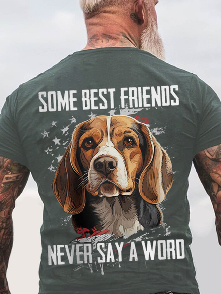 Some Best Friends Never Say A Word BEST FRIEND BEAGLE Cotton T-shirt, T-shirts, Lilicloth.com