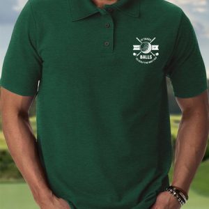 MenвЂ™s It Takes A Lot Of Balls To Golf The Way I Do Polo Collar Regular Fit Casual Polo Shirt, T-shirts, Lilicloth.com